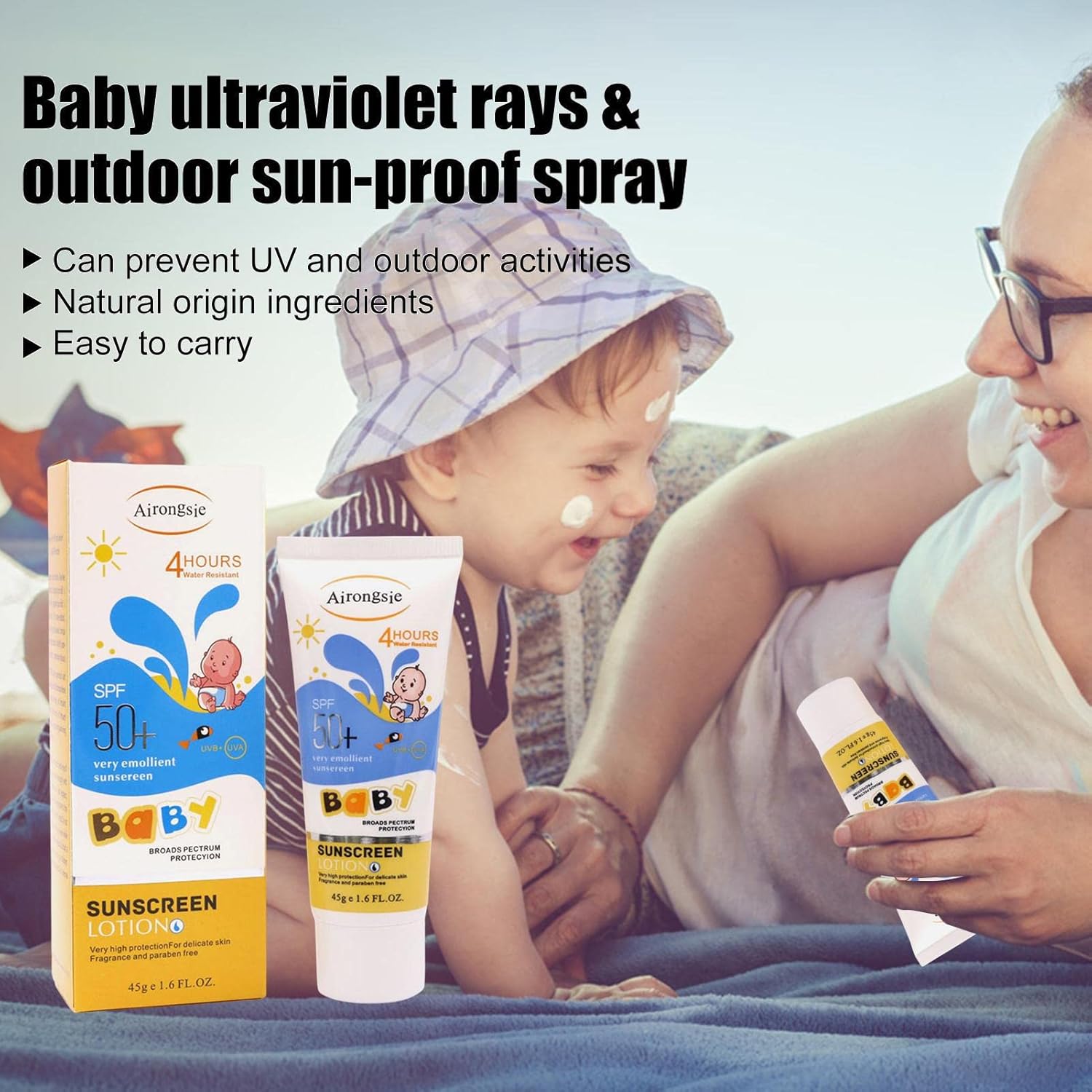 Baby Sunblock Cream Protect an - огляд і ціна Baby Sunscreen Lotion