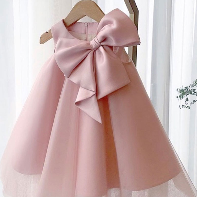 Summer Big Bow Baby Girl Dress - огляд і ціна Baby Products Manufacturers