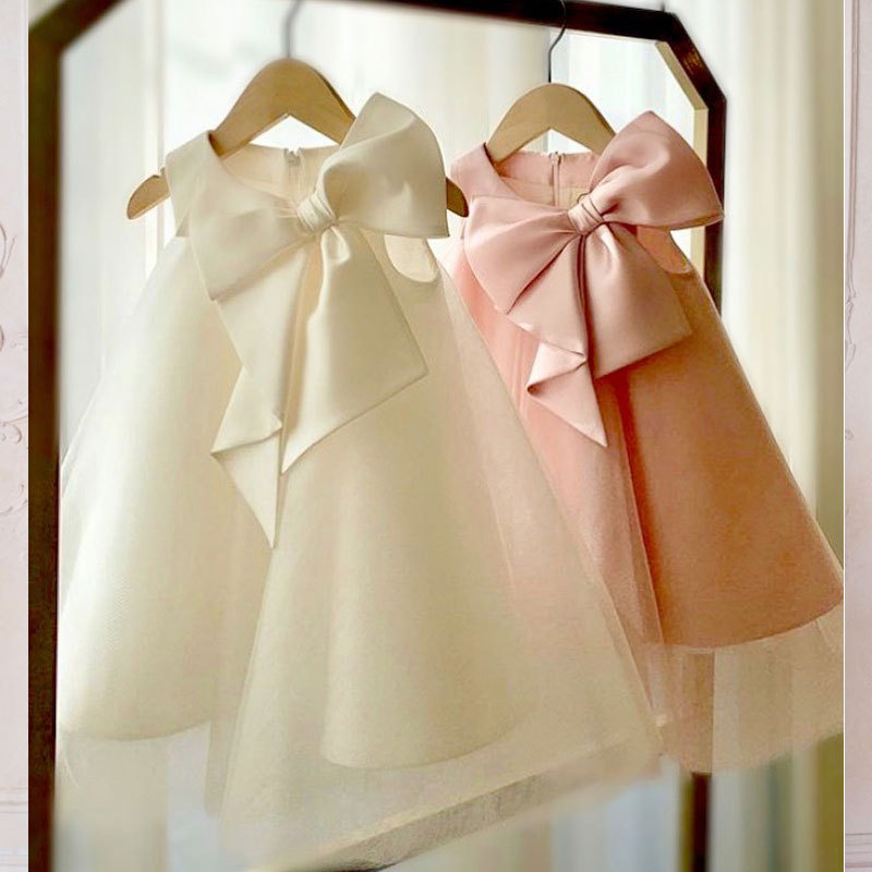 Summer Big Bow Baby Girl Dress - огляд і ціна Baby Products Manufacturers